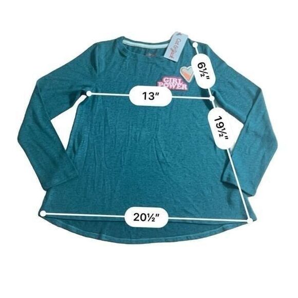 Cat & Jack Girls Green top size 7-8 - Picture 1 of 8